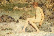 Henry Scott Tuke Cupid and Sea Nymphs Spain oil painting artist